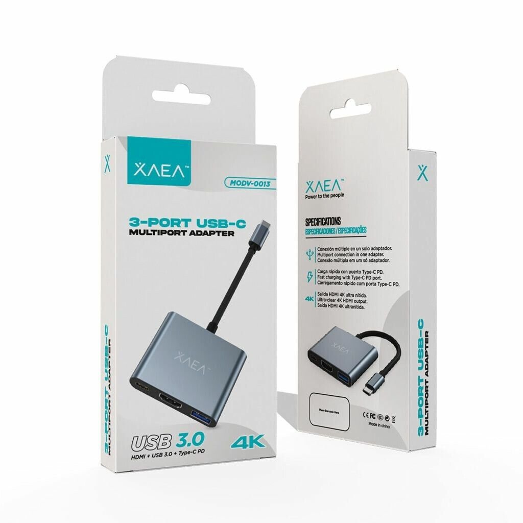 HUB ADAPTADOR C-USB-HDMI C/CABLE TIPO C MODX-0013 HUB ADAPTADOR C-USB-HDMI C/CABLE TIPO C MODX-0013 - Imagen 1