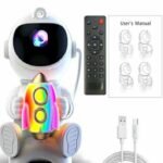 PROYECTOR ASTRONAUTA RGB COHETE - BLANCO