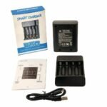 CARGADOR PARA 4 PILAS CON USB