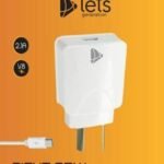 CARGADOR 220V MODL-040 - 2,1A - 1USB + CABLE V8 - LETS