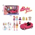 SET MUÑEQUITA CON AUTO Y ACCESORIOS - ZUMO